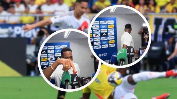 Durán no ocultó su molestia y dejó una reacción que volvió a encender la polémica. Foto: Captura de X y CONMEBOL