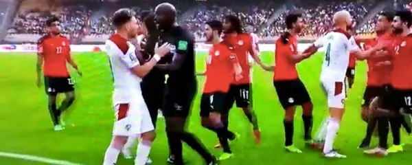 Durante los cuartos de final del torneo continental un árbrito empujó fuertemente a un jugador.