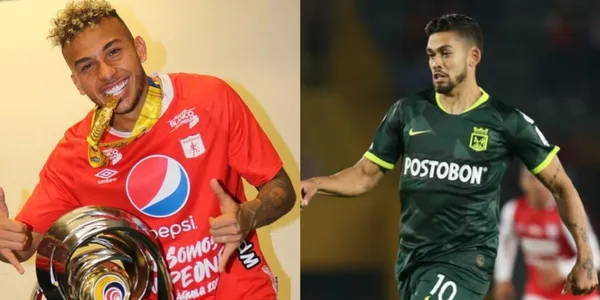 Duván Vergara está tasado en varios millones y esta es la diferencia con Andrés Andrade, ambos rivales América de Cali y Atlético Nacional.