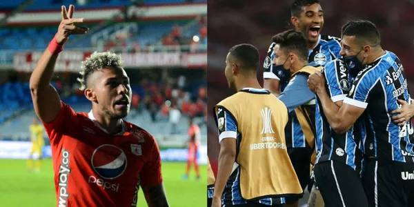 Duván Vergara fue el punto más alto en el América de Cali y este jugador de Gremio se sintió ofendido del baile que les metía y se descontroló.
