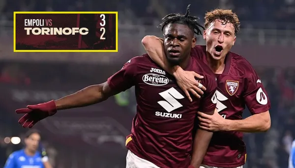 Duván Zapata en Torino vs Empoli