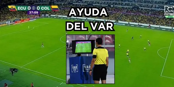 Ecuador recibió una ayuda del VAR en el juego contra Colombia.