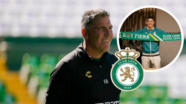 Eduardo Berizzo y James Rodríguez Foto: Club León y Escudoteca