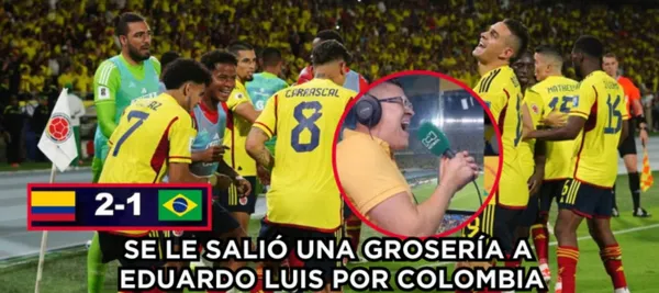 Eduardo Luis sorprendió narrando el gol de la selección Colombia ante Brasil