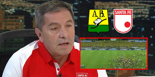 Eduardo Méndez Presidente del Club Independiente Santa Fe hablando