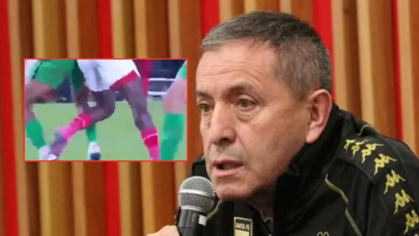 Eduardo Méndez reaccionó de forma irónica la actuación del árbitro del partido entre Santa Fe y Nacional