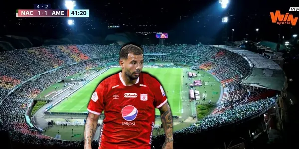 Edwin Cardona fue abucheado en el Estadio Atanasio Girardot.