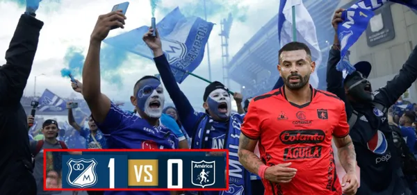 Edwin Cardona fue tronco en América y la reacción de los hinchas de Millonarios ( Foto tomada Caracol Noticias)