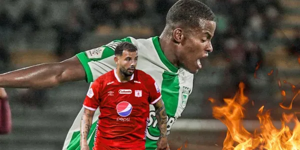 Edwin Cardona le jugó sucio a Andrés Román en el Estadio Atanasio Girardot.