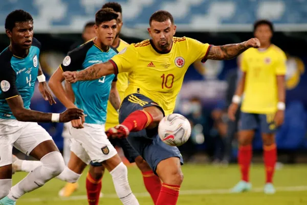 Edwin Cardona marcó el gol del triunfo de la Selección Colombia contra la Selección Ecuador.