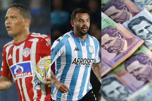 Edwin Cardona no vive un buen momento en Racing donde gana una fortuna a diferencia de Carlos Bacca en Junior