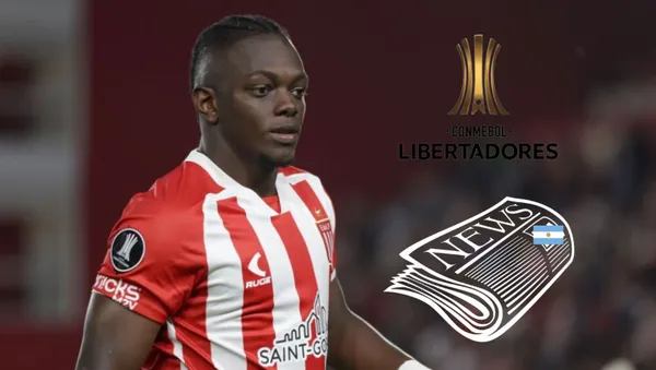 Edwuin Cetré con la camiseta de Estudiantes de La Plate. FOTO: Noticias Caracol