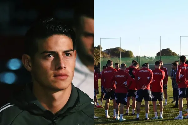 El 10 de la Selección Colombia se dejó ver en un vídeo con una molestia en un entrenamiento con el Olympiacos.
