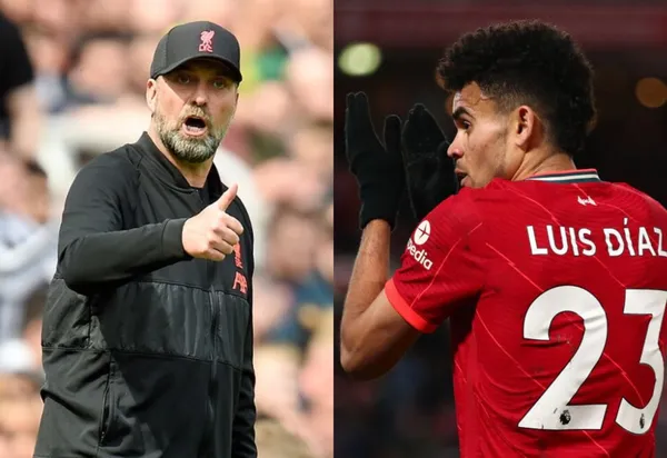 El alemán Jürgen Klopp le encomendó a Luis Díaz una compleja tarea ofensiva al estar perdiendo contra el Villarreal.