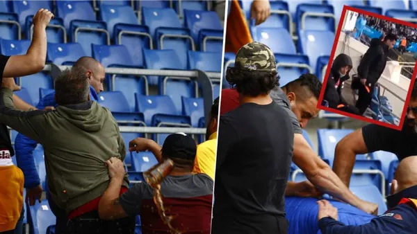 El altercado logró ser controlado por la seguridad del estadio antes de que el conflicto llevará a pausar el encuentro