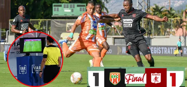 El árbitro habría ayudado a Envigado vs América (Foto de El País, redes América y Goal)