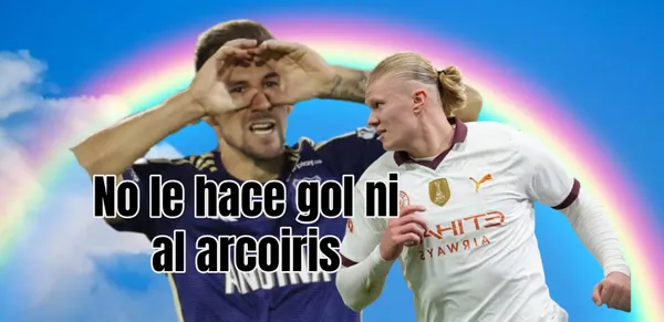 El argentino no viene teniendo buenos partidos. Foto de fondo tomada de Mundo Deportivo, de Giordana de El Tiempo y de Haaland de Marca.