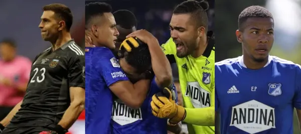 El arquero colombiano tuvo una insólita acción contra su compañero en Millonarios