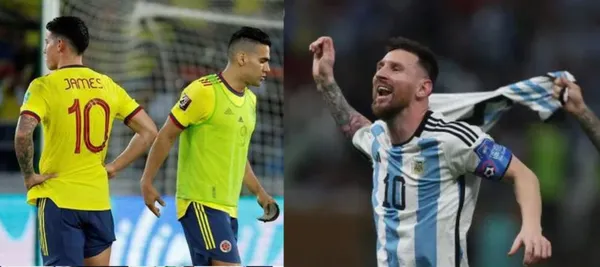 El astro argentino les dio una lección a Radamel Falcao y James Rodríguez de la selección Colombia