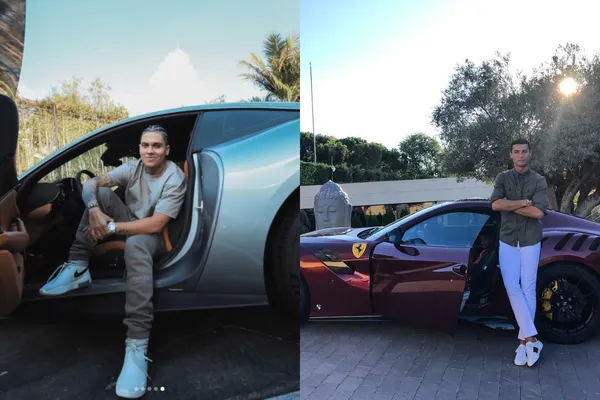 El astro portugúes es conocido por sus lujos, entre ellos por su colección de autos y el colombiano Juan Fernando Quintero es uno de los que comparte el gusto por los Ferrari.