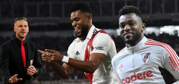 El atacante colombiano celebra por una gran noticia que recibió de River Plate