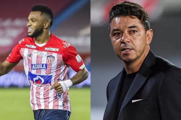 El atacante estuvo presente en el partido con Junior ante Oriente Petrolero en la Copa Sudamericana.