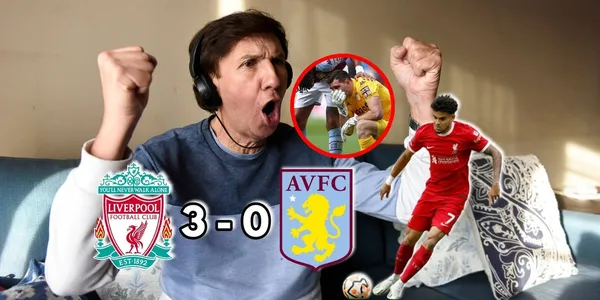 El Bambino Pons destacó a Luis Díaz en el partido entre Liverpool contra Aston Villa.