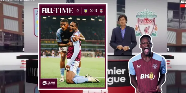 El Bambino Pons en ESPN y Jhon Jader Durán celebrando sus goles contra Liverpool