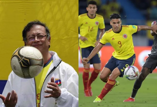 El candidato Gustavo Petro se acercó al fútbol, realizó unas jugadas y llegó a ser comparado con Radamel Falcao por sus seguidores.
