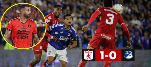 El capitán del azul ingresó en la segunda parte del partido que Millonarios pierde ante América de Cali