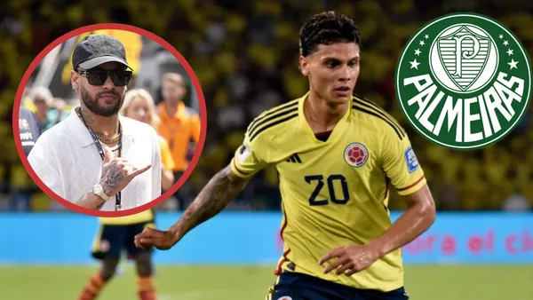 El club brasileño tuvo una acción con Richard Ríos al estilo de las grandes estrellas (Fotos: Noticias Caracol, Marca, Pinterest)