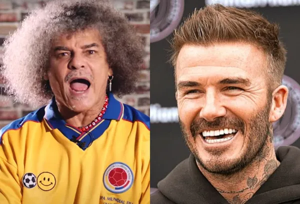 El colombiano Carlos Valderrama por estos días no deja de pensar en la Selección Colombia y en paralelo su amigo David Beckham se hizo viral en redes sociales.