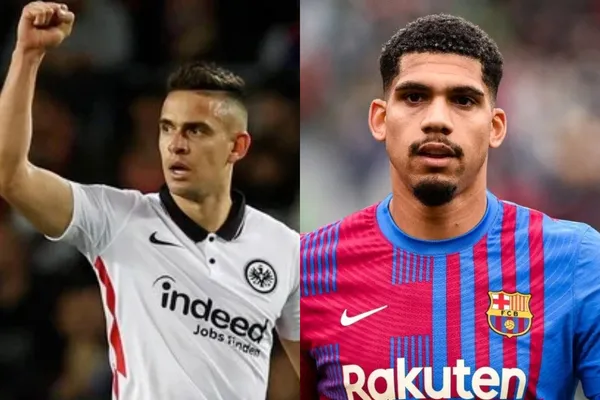 El colombiano dejó en ridículo al defensor Ronald Araujo quien lo estaba marcando en la jugada del gol que anotó Santos Borré.