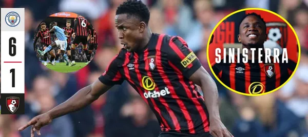 El colombiano descontó en la goleada 6-1 de Manchester City vs Bournemouth en Premier League