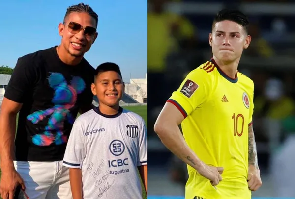 El colombiano Diego Valoyes hizo todo lo contrario a su paisano James Rodríguez y le cumplió el sueño a un niño en Argentina.