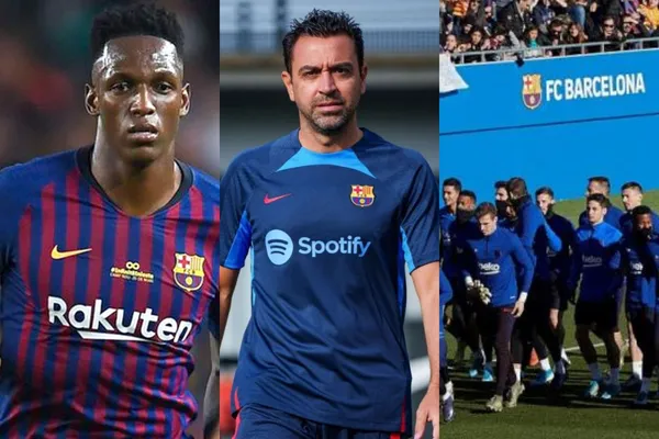 El colombiano está entrenando con el primer equipo que dirige Xavi Hernández