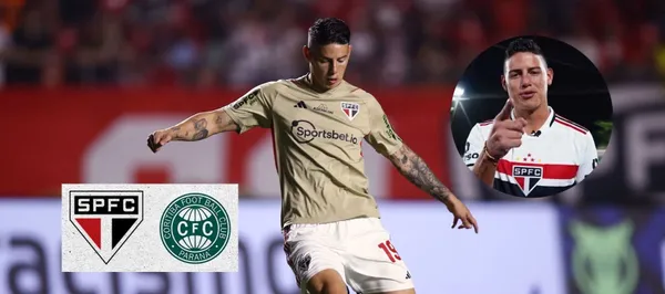 El colombiano fue titular en Sao Paulo vs Coritiba por liga de Brasil