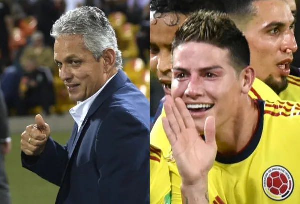 El colombiano James Rodríguez lució otra actitud frente a Reinaldo Rueda y se alcanzó a ver más cercano al vallecaucano, por lo menos por un momento.