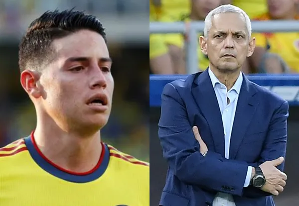 El colombiano James Rodríguez no alcanzó ni a jugar 60 minutos y no ocultó la rabia que le generó Reinaldo Rueda al sacarlo del partido con un particular gesto.