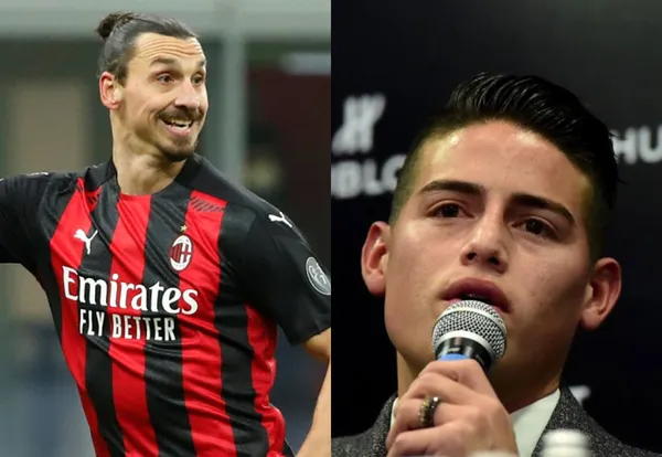 El colombiano James Rodríguez rechazó al AC Milan por pretensiones económicas y por no ganar menos que el sueco Zlatan Ibrahimović.