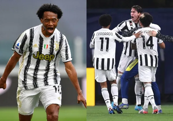 El colombiano Juan Guillermo Cuadrado celebró de manera efusiva el rápido gol de Dušan Vlahović con la Juventus en la Champions League, una joya que pasó a la historia.
