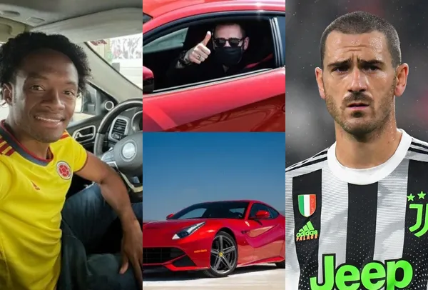 El colombiano Juan Guillermo Cuadrado no se deja intimidar en el tema automotor por su compañero de equipo Leonardo Bonucci.