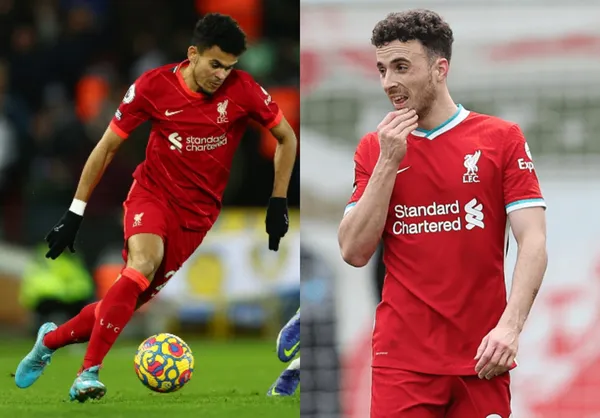 El colombiano Luis Díaz fue muy bien observado por Diogo Jota desde el banquillo.