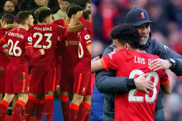 El colombiano Luis Díaz fue suplente en la victoria de Liverpool ante Burnley y los reds siguen segundos en la Premier League.