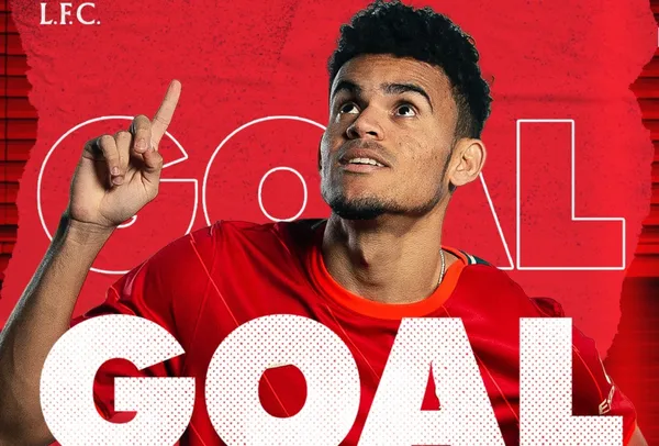 El colombiano Luis Díaz marcó su primer gol con el Liverpool e hizo que el estadio se rindiera a sus pies.