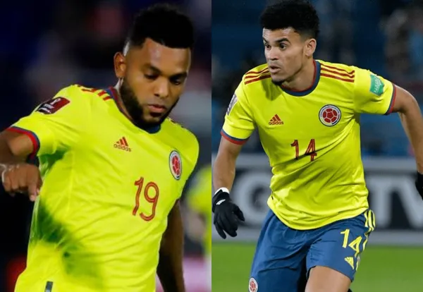 El colombiano Luis Díaz se molestó con Miguel Ángel Borja al ver que su compañero no sirve ni para definir un gol cantado.