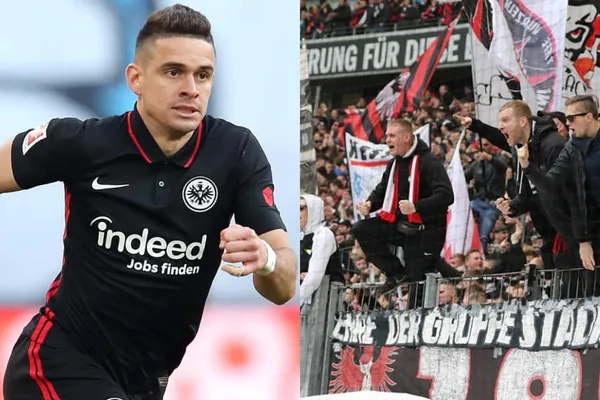 El colombiano marcó el gol de la victoria de Frankfurt ante West Ham en la Europa League.