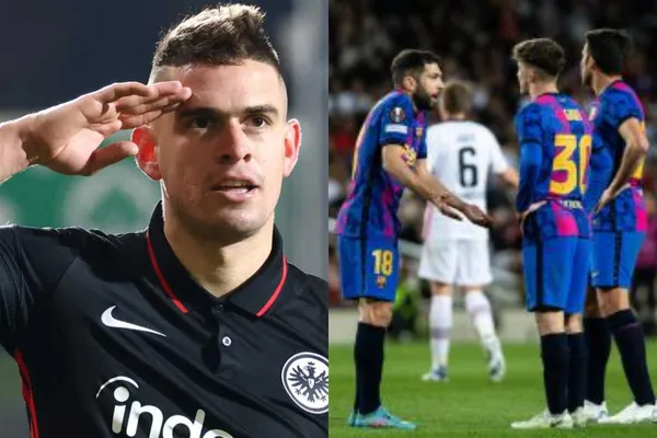 El colombiano marcó el segundo gol de la victoria de Frankfurt ante Barcelona en la Europa League.