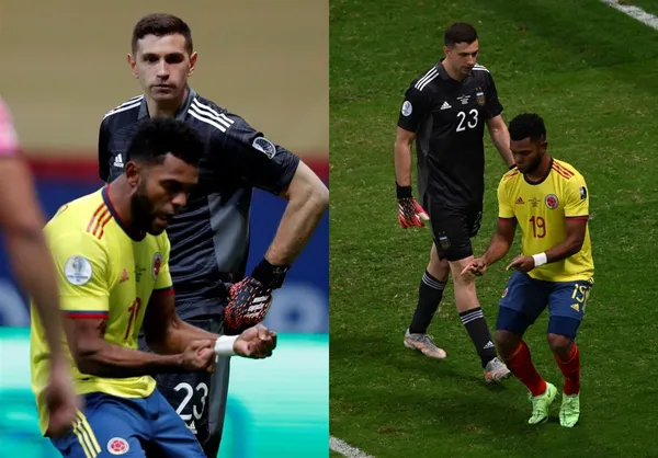El colombiano Miguel Ángel Borja calentó la previa al duelo que tendrá Colombia contra Argentina en las Eliminatorias Sudamericanas.
