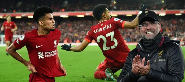 El colombiano nuevamente marcó con la camiseta de Liverpool en Premier League